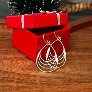 Sterling silver 925 multi hoop earrings. Beautiful, perfect Christmas gift!
